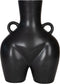PTMD Casty Black ceramic pot woman hips shaped S