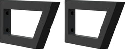 vidaXL - Wandbeugels - voor - wasbak - 2 - st - trapezium - staal - zwart