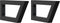 vidaXL - Wandbeugels - voor - wasbak - 2 - st - trapezium - staal - zwart