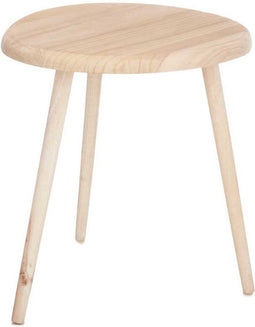 Giftdecor Bijzettafeltje Alaska - hout - beige - D46 x H50 cm - plantenpot verhoger/koffie tafel