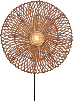GOOD&MOJO Wandlamp Zanzibar - Rotan - Ø55cm - Binnen Modern