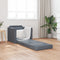 vidaXL - Vloersofa - Enkel - Convertible - Fluweel - 74x77x81 - cm - Donkergrijs