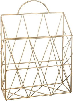 Tijdschriftenrek Goudkleurig muur H 35,5 cm