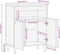 vidaXL - Dressoir - 60x33,5x75 - cm - massief - mangohout