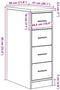 vidaXL - Garagekast - 30x51x85 - cm - massief - grenenhout - artisan - eikenkleurig
