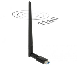 Delock 12535 - USB-A WLAN Wi-Fi dongle - Dual Band AC1200 1200 Mbps - Externe antenne RP-SMA