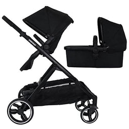 Deryan Evy - Duo Kinderwagen - Uitbreidbaar voor 3 kinderen - Zwart