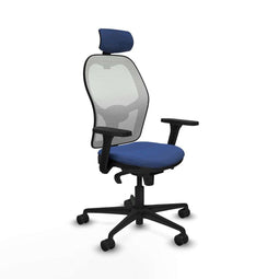 Piqueras y Crespo 3D036N2 - Bureaustoel - Verstelbare hoofdsteun - Marineblauw