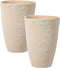 CAMIA - Bloempot set van 2 - Zandbeige - 43 cm - Stenenmix