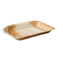 Biodore - Bord rechthoekig palmblad 24x16cm (25 stuks)