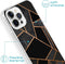 iMoshion Hoesje Geschikt voor iPhone 13 Pro Hoesje Siliconen - iMoshion Design hoesje - Zwart / Meerkleurig / Goud / Black Graphic