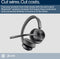 Poly Voyager 4320 - Draadloze Bluetooth® headset - Microsoft Teams geoptimaliseerd - Zwart
