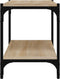 vidaXL - Tv-meubel - 60x33x41 - cm - bewerkt - hout - en - staal - sonoma - eikenkleurig