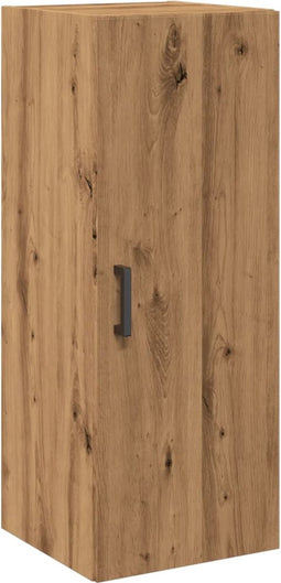 vidaXL - Wandkast - 34,5x34x90 - cm - bewerkt - hout - artisanaal - eikenkleur
