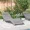 vidaXL - Ligbed - 184x55x64 - cm - massief - acaciahout - grijs