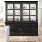 HSM Collection Buffetkast Provence - 220 cm - zwart/wit