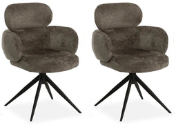 MX Sofa - Porta – Eetkamerstoelen – Taupe – Set van 2