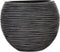 Capi Europe - Vaas bol Rib Anthracite & Ivory - 22x18 - Antraciet - Opening Ø15.7 - Bloempot voor binnen - 5 jaar garantie - BOFZ103