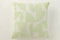 J-Line kussen Geo - textiel - wit/muntgroen