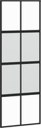 vidaXL - Schuifdeur - 76x205 - cm - gehard - glas - en - aluminium - zwart