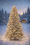 Coast kunstkerstboom 270 cm - met sneeuw - warmwitte LED - groen/wit - Ø170 cm