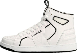 Guess Basqet - Hoge dames sneaker - Imitatieleer - Wit/Zwart - Maat 38