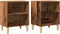 vidaXL - Nachtkastjes - 2 - st - 40x30x50 - cm - bewerkt - hout - oud - houtkleurig