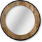 HSM Collection Wangspiegel rond - ø70x5 - Naturel/zwart - Teakhout