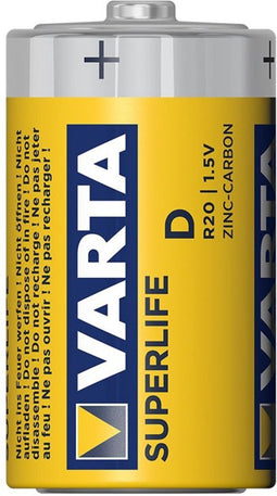 Varta R20 D - Batterij Superlife 1,5 Volt - (2 stuks)