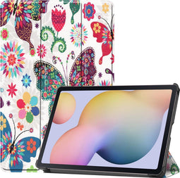 3-Vouw sleepcover hoes - Geschikt voor Samsung Galaxy Tab S7 / Tab S8 - Vlinders