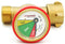 Rothenberger Gasfleszekering Gas OFF - Noodstop 100% afsluiter - Vulindicator - Messing