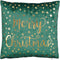 Kussen merry christmas groen - l40xb40xh10cm.