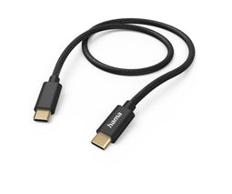 Hama Fabric - USB-C naar USB-C kabel - Snelladen 150cm - Zwart