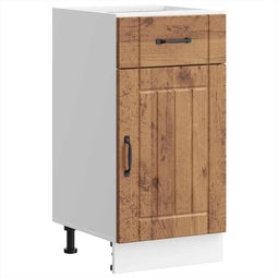 vidaXL - Keuken - onderkast - Lucca - bewerkt - hout - oud - houtkleurig