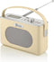 Swan Draagbare Retro Radio DAB+ - Creme - met Bluetooth