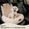 By Cee Cee Fluffy Autostoel - Hondenmand Auto - Veiligheidsriempje - Beige