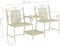 vidaXL - Tuinbank - 2-zits - 161 - cm - staal - wit