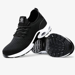 Shraks Veiligheidsschoenen - Werkschoenen Unisex - Stalen Neus - Ademend en licht - Zwart - Maat 44