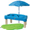 Step2 Cascading Cove Zand & Watertafel - Met Deksel, Parasol & 6 Accessoires - Activiteitentafel / Zandtafel met deksel voor de tuin / buiten - Waterspeelgoed voor kinderen