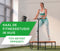 Salta Fitness - 128 cm - Belastbaar tot 110 kg - Fitness / sport trampoline met verstelbaar handvat - Elastieken veren, stevig frame - Mini trampoline volwassenen met handgreep in 5 hoogtes - Oranje