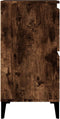 vidaXL - Dressoir - 60x35x70 - cm - bewerkt - hout - gerookt - eikenkleurig