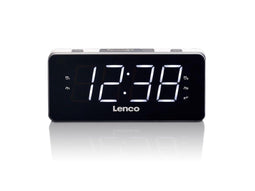 Lenco CR-19 - Wekkerradio - USB-poort en groot LED display - Wit