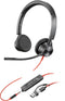Poly Blackwire C3325 - On Ear Headset - Ruisonderdrukking - Zwart