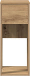 vidaXL - Computertorenstandaard - met - lade - 30x44x74 - cm - artisanaal - eiken