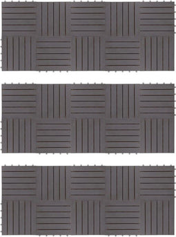 vidaXL - Terrastegels - 30 - st - 30x30 - cm - massief - acaciahout - greywash