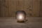 Anna's Collection Glazen Lamp Met Gouden Voet - Verlichting - 16x17 cm Grijs Warm Wit