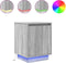 vidaXL - Nachtkastje - met - LED-verlichting - 38x34x50 - cm - grijs - sonoma