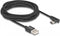 Delock USB 2.0 Cable Type-A male to USB Type-C™ male angled 3 m black