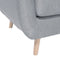 ARENDAL - Fauteuil - Lichtgrijs - Polyester