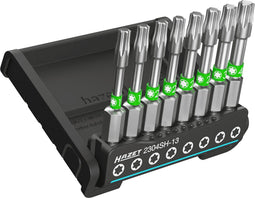 Hazet 2304SH-13 - Bitset 8-delig - Binnen T-profiel - Zeskant 6,3 (1/4 inch)